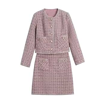 Amazon.com: Tweed Women's Two Piece Sets Sweet O-Collar
