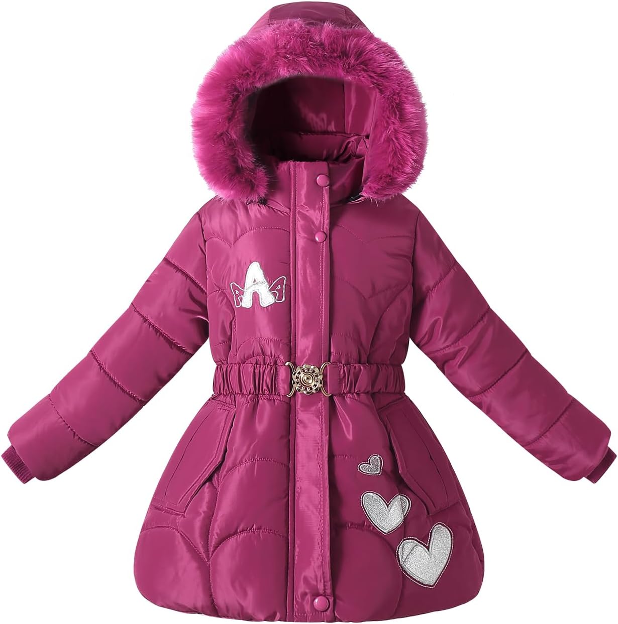Winter Coat for Little Girl Fleece Jacket Heavyweight Clothes Kid Snow Outwear