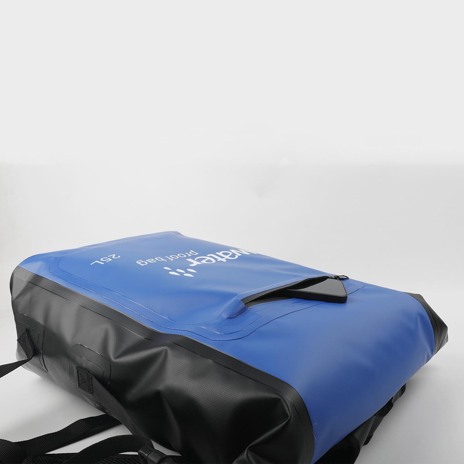 Wasserdichter Rucksack, 25 Liter, Wasserdichter Packsack mit Großem Stauraum für Schwimmen, Reisen, Wandern Und Outdoor Abenteuer, Blau