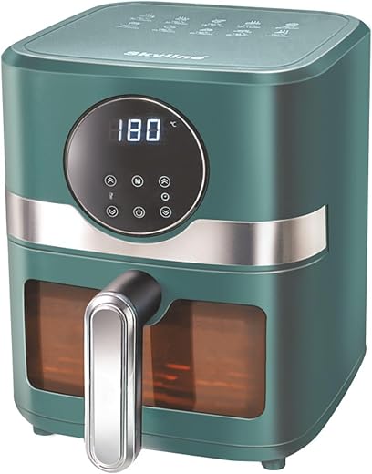 Skyline Digital Air Fryer, 4.2 Litres, 1500W, Touch Screen Control (Green)