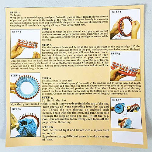 Telares De Tejer,Kit De Tejer Telar 4 Tamaño / 1 Set Bricolaje Kit de herramientas plástico círculo redondo creativo sombrero bufanda suéter círculo telares tejer de punto a mano