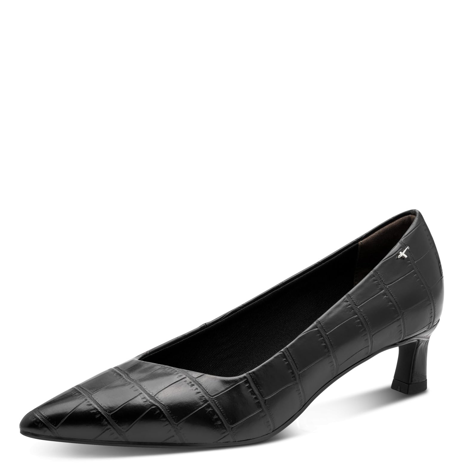 Tamaris Women's Stiletto Heel Court Shoes, Black (Black Croco), 37