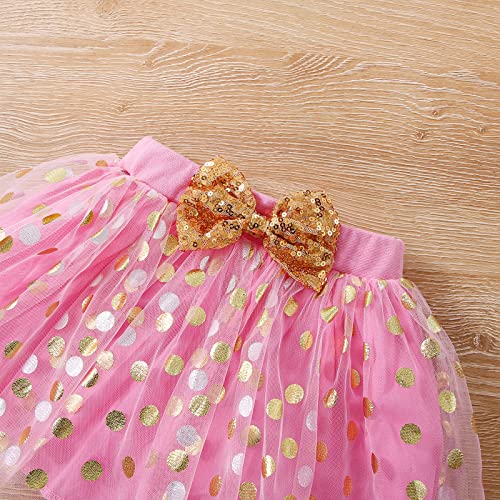 Baby Girl Birthday Outfit Romper My 1st Cake Smash Skirt Set Tutu Dress with Sequins Bowknot Headband 3Pcs4