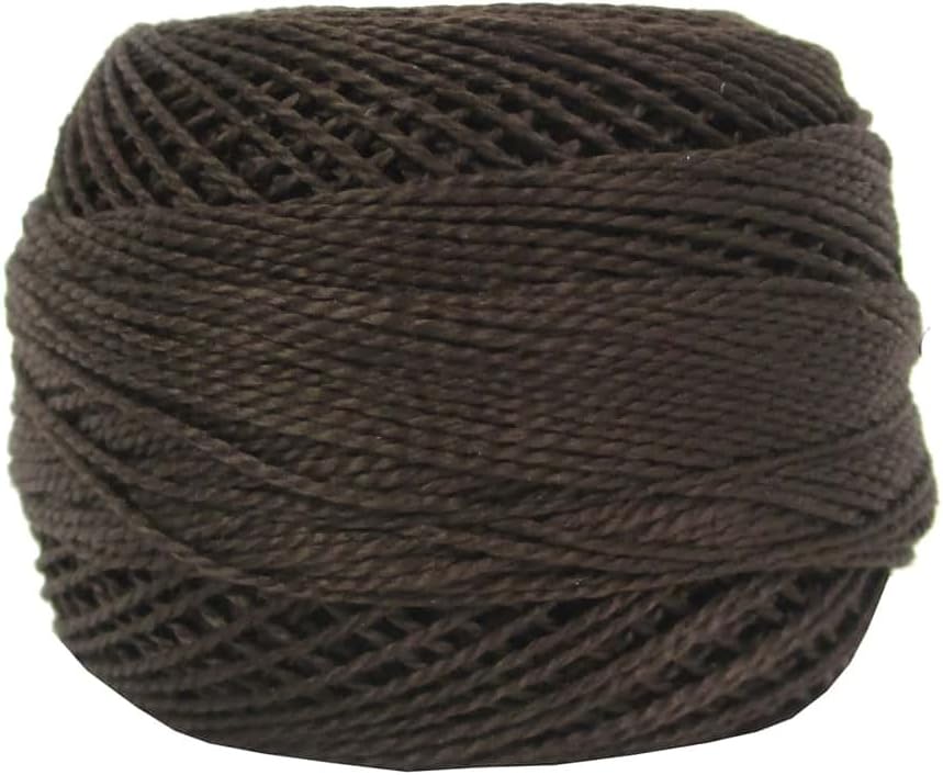 DMC Pearl Cotton Ball Size 8#938 Ultra Dark Coffee Brown (10 Balls)