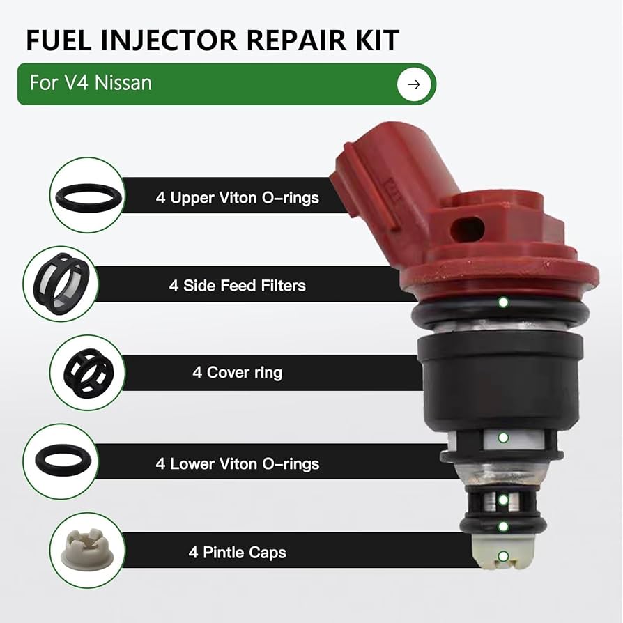Dimple様 Amazon.com: Premium Fuel Injector Kit, 4 Sets Orings Filters