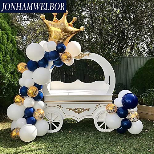 Image of Jonhamwelbor Navy Blue Latex Party Balloons, Dark Blue (100pcs 12inch) Night Blue Balloons for Wedding Graduation Birthday Party Decorations
