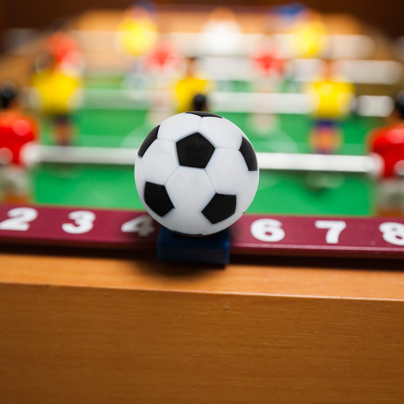 6 Pezzi Mini Biliardino Gioco, 23 mm/0,9 Pollici Calcio Balilla, Palline per Adulti Bambini Sollievo Relax (Bianco e Nero)