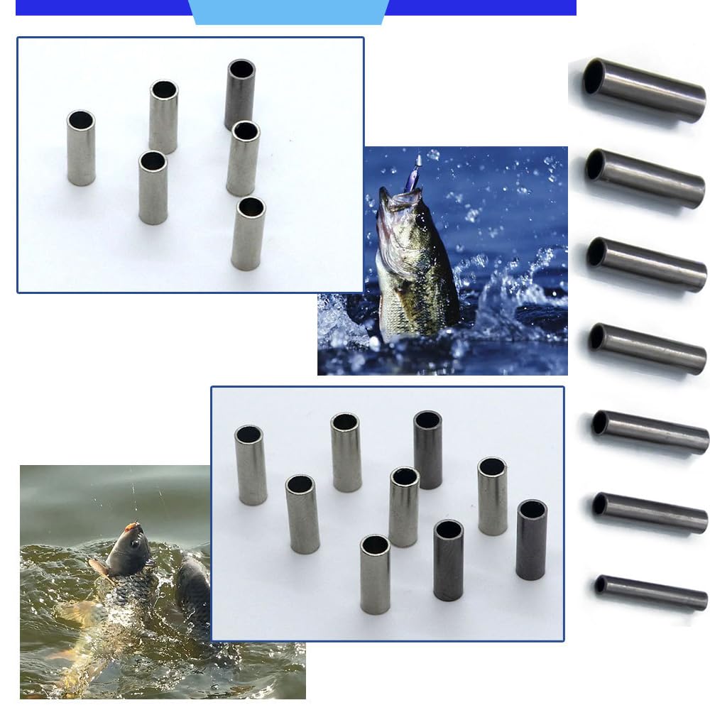 LEURRE DE PECHE,size2.0mm--manchons à sertir en laiton pour fil de
