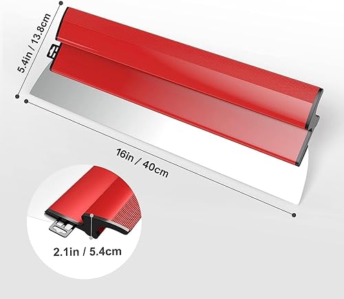 Miniatura 6 de Hoja de desnatado para paneles de yeso de 16 pulgadas, acabado liso, hoja de acero inoxidable europeo de precisión de 0.020 in (reemplazable),