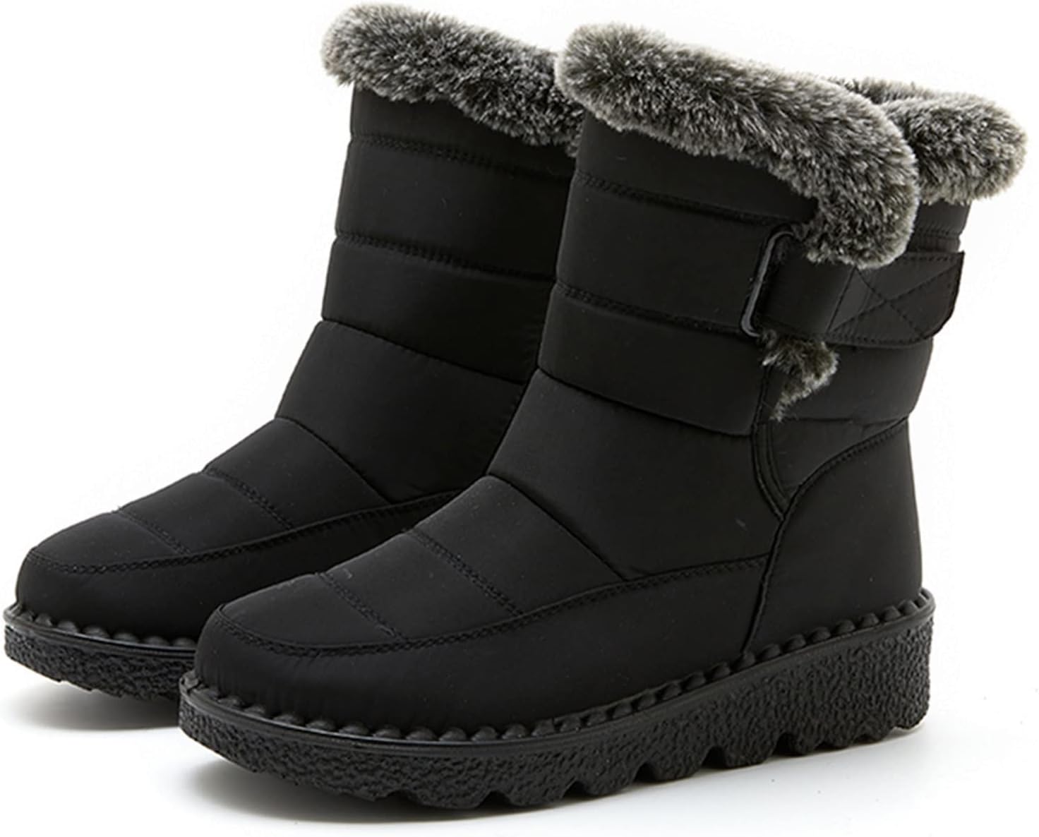 Womens Winter Snow Boots with Warm Fur Lined Comfortable Non Slip Ankle Booties Outdoor Waterproof Walking Boots