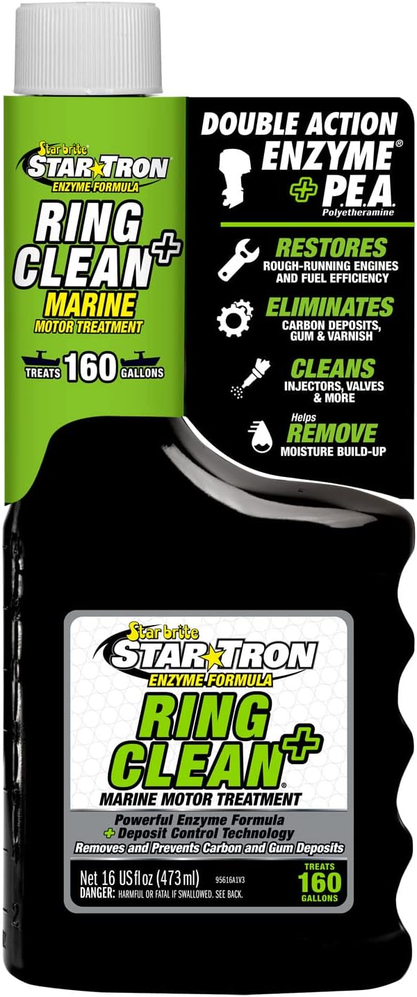 Star Tron Ring Clean Plus Deposit Control - Cleans Injectors, Valves, & Entire Engine to Restore Power & Efficiency - 16 OZ Treats 160 Gallons (095616)