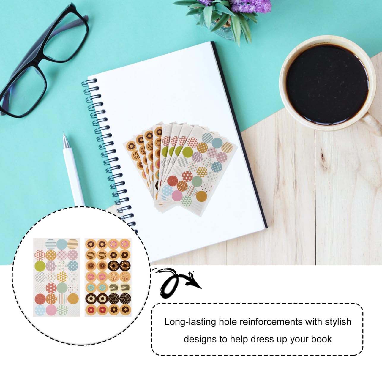 Housoutil 3 Set Etichette Adesive Per Carta Stickers Trasparenti Per Quaderni E Progetti Creativi Per Pianificazione E Decorazioni Te 40 Fogli*3