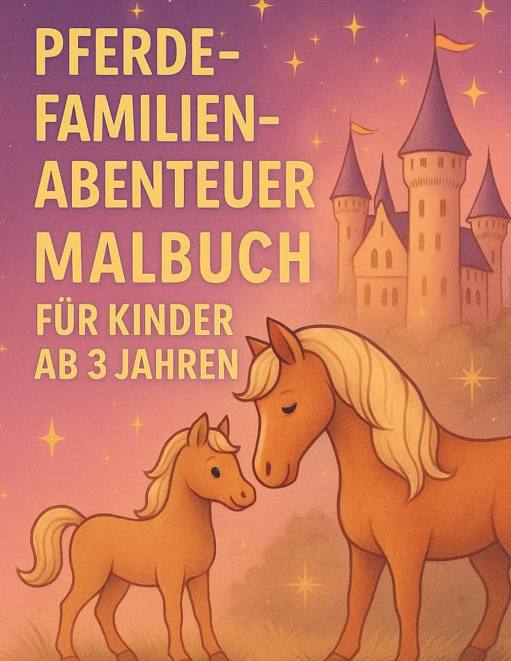 Malbuch Pferdefamilien- Abenteuer Für Kinder ab 3 Jahren