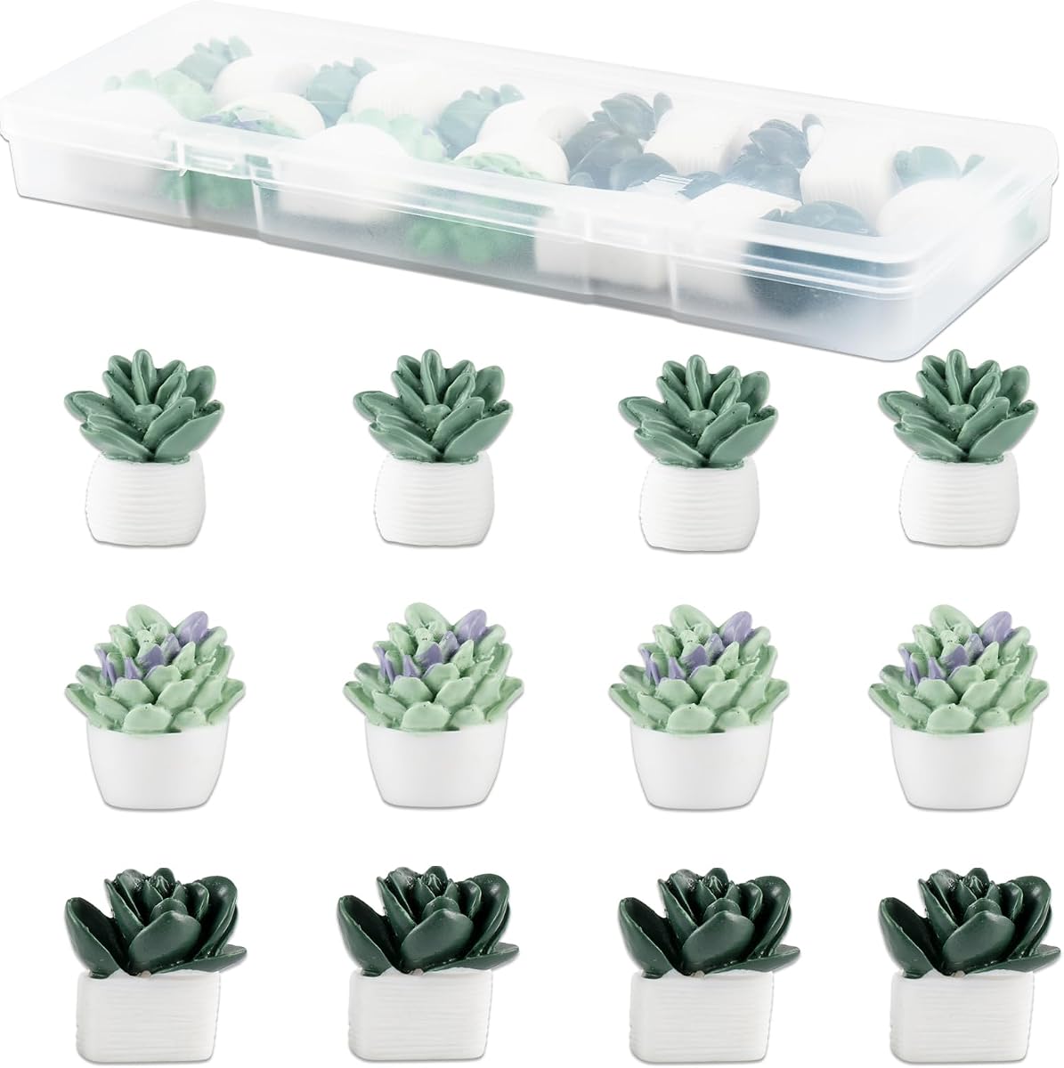 Svartur 12 Pcs Succulent Magnets for Locker, Fridge Magnets Cute, Office Desk Accessories Magnets for Whiteboard, Assorted Styles Refrigerator Magnets Decorative Locker Magnets