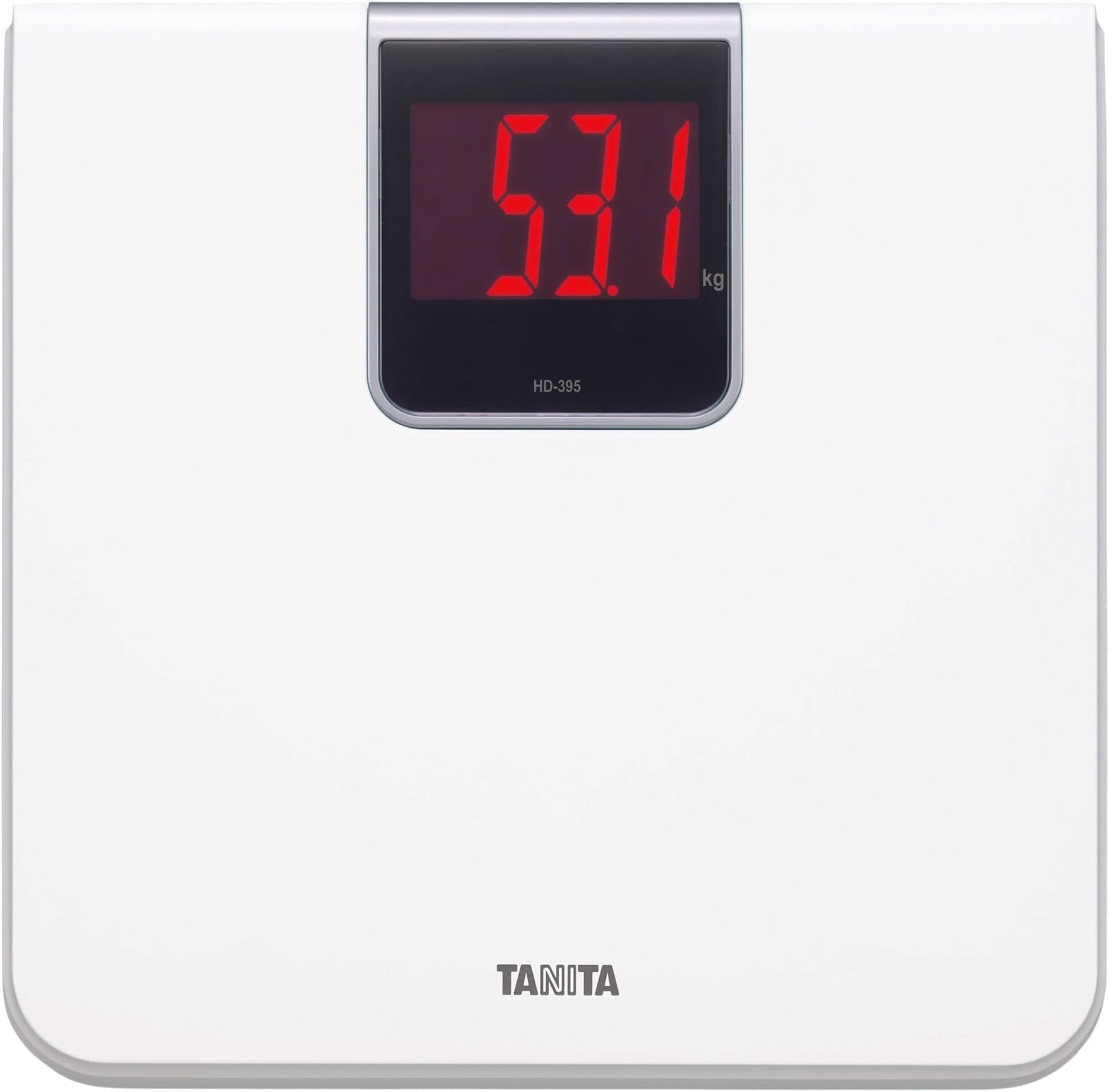 TANITA HD-395 Digital Bathroom Scales – Precision Scales for Body Weight, Large LED Display, Modern Weighing Scales Body Weight, White