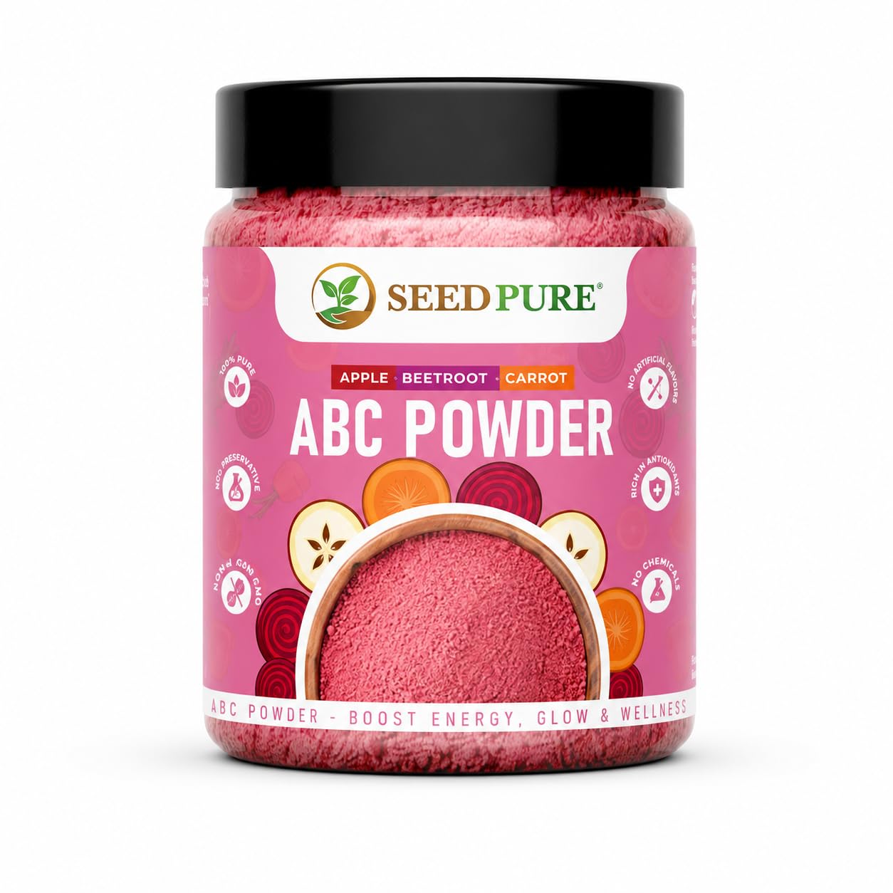 Seedpure ABC Malt Health Drink Mix | Apple Beetroot Carrot Nutty Malt 200g(100g*2) | Nutritious Milk Mix | No Added Sugar | Easy to Prepare Daily Health Drink-image-30