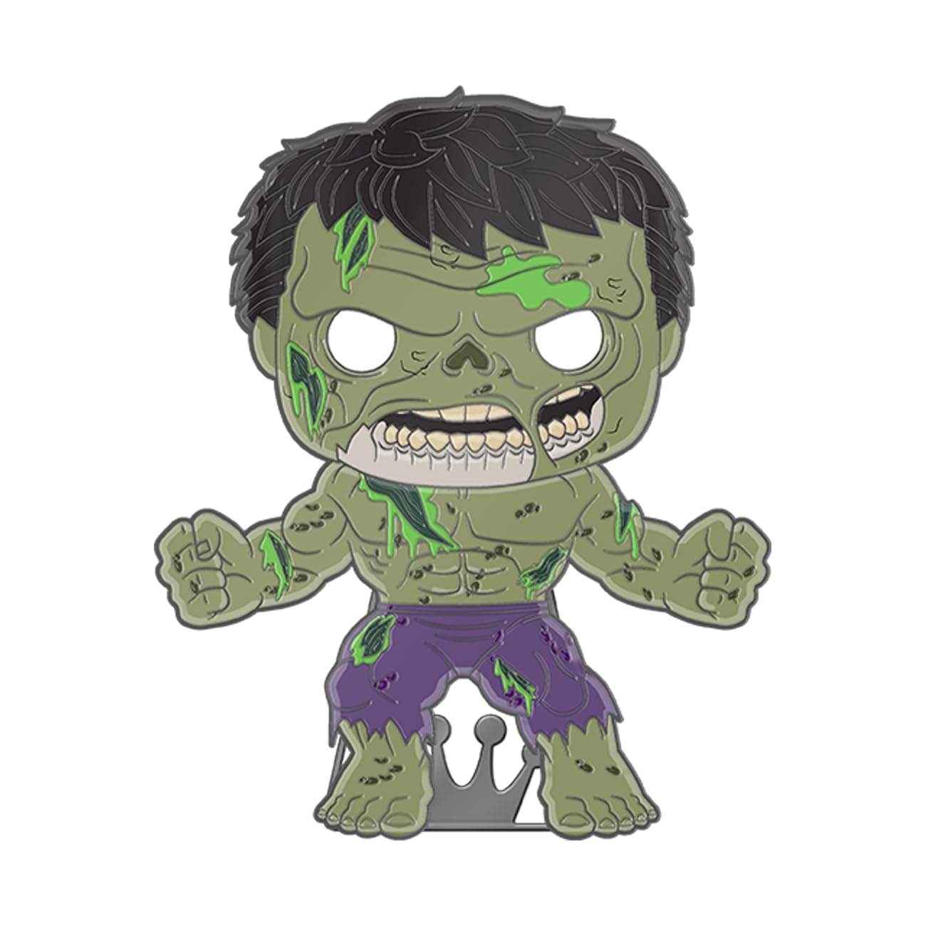Grupa Funko POP! Large Enamel Pin MARVEL: Zombie Hulk - przypinki emaliowane Marvel Zombies - urocza kolekcjonerska broszka - do plecaków i toreb - pomysł na prezent - oficjalny towar