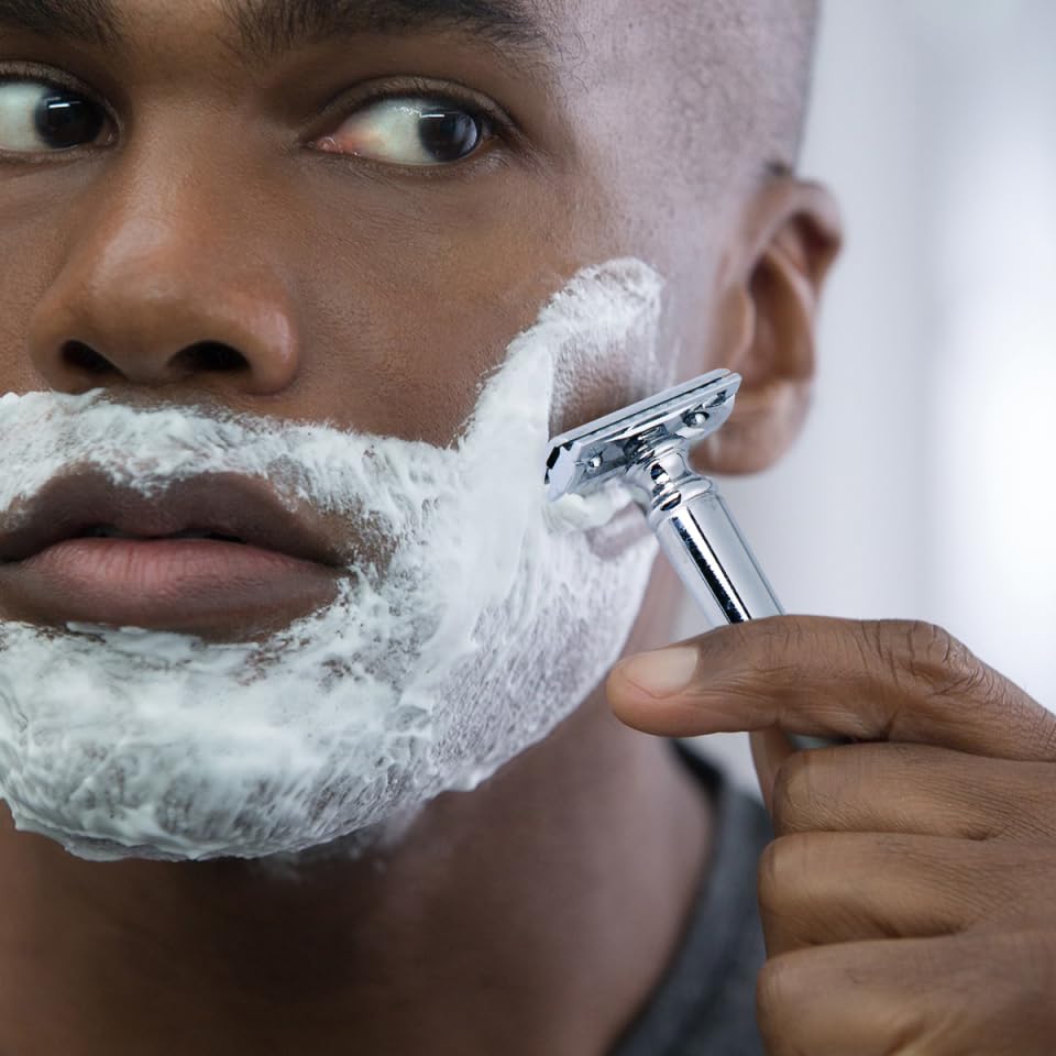 NOLITOY Double Edge Razor for Men, Beard Trimmer Hand Shaver Metal Razor - Smooth Wet Shave Experience