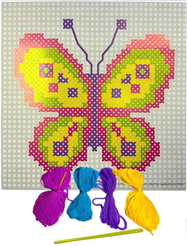 Orbitron Butterfly Embroidery Cross Stitch Kit Set For Beginners-Handmade Embroidery Diy Craft (Butterfly)
