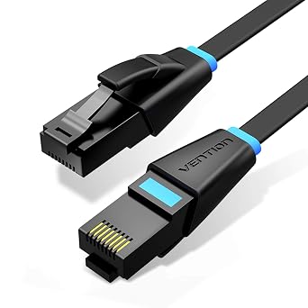 VENTION Ethernet Cable 25FT, Cat6 Ethernet Cable,Flat Internet Network Patch Cord Cat6 Cable with RJ45 Connectors,Computer LAN Cable for Router,Modom,PC, Laptop25FT/8M