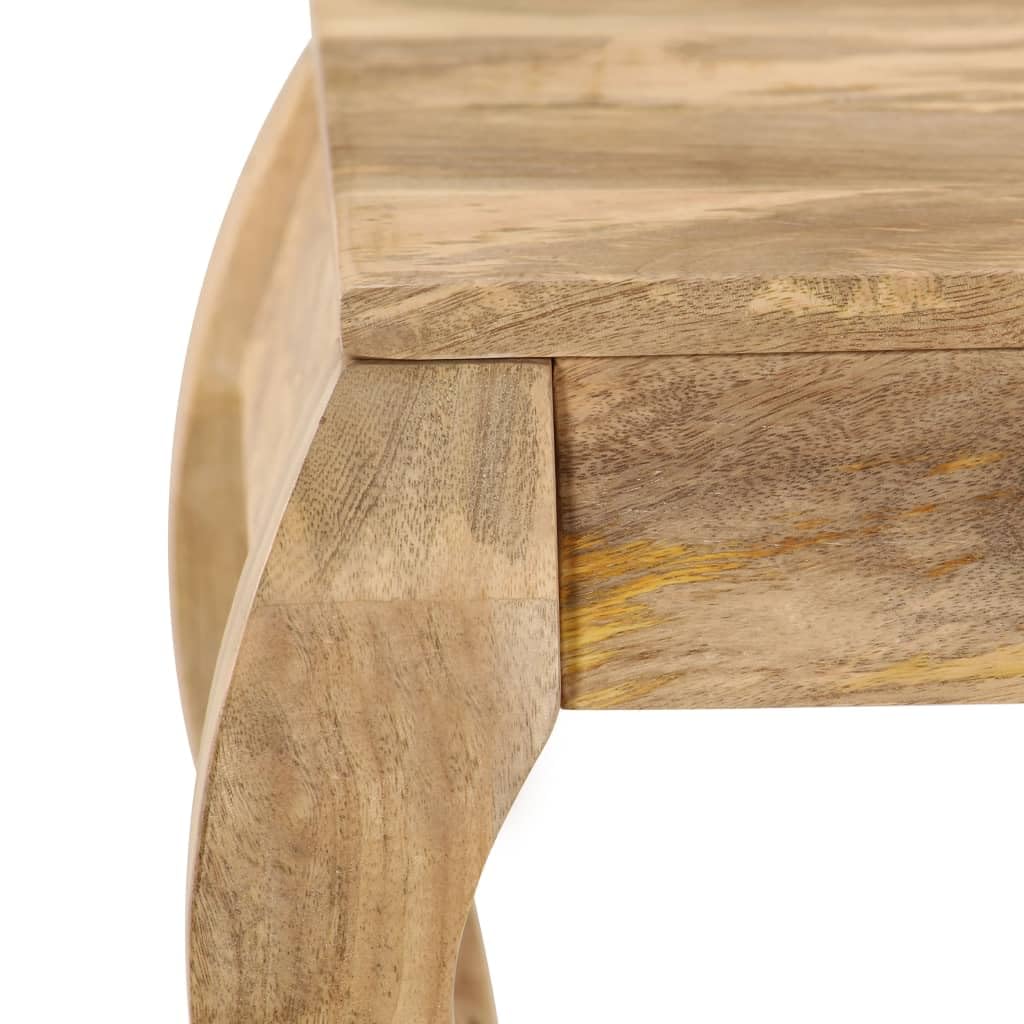 Table Basse Carrée VidaXL Bois Manguier Brut - 70x70x40 Cm - Salon, D'appoint