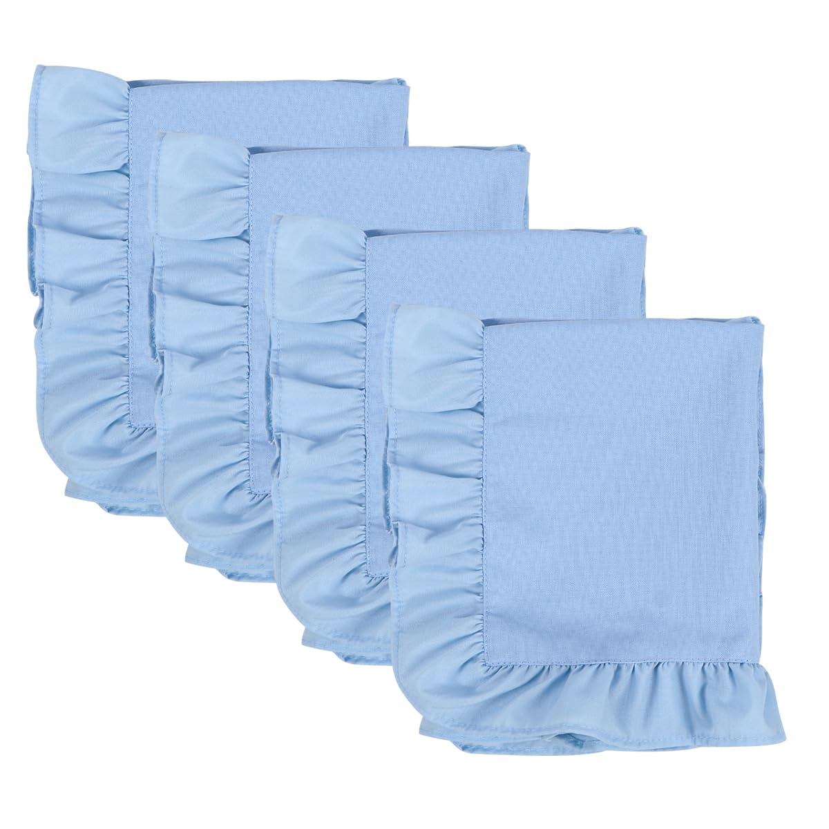 Servilletas de lino lavables azules de 45x45 cm para mesas de vacaciones