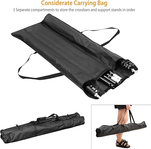 Miniatura 7 de Soporte de telón de fondo, de 6.5 x 10 pies, ajustable, kit de sistema de soporte de fondo para fotos con bolsa de transporte, estudio fotográfico,