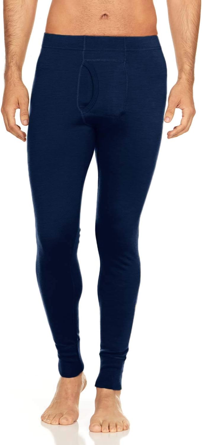 100% Merino Wool Bottoms Men's Base Layer Pants - Long Johns - Thermal Underwear