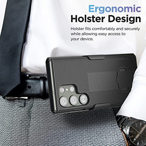 Encased-DuraClip-Designed-for-Samsung-Galaxy-S23-Ultra-Belt-Clip-Case-Slim-Phone-Case-with-Holster-Black