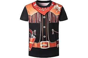 Kid Boys Halloween Cowboy Short Sleeve Graphic Tee