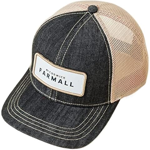 540Brands McCormick Farmall Black Denim Mesh Back Trucker Cap Cover
