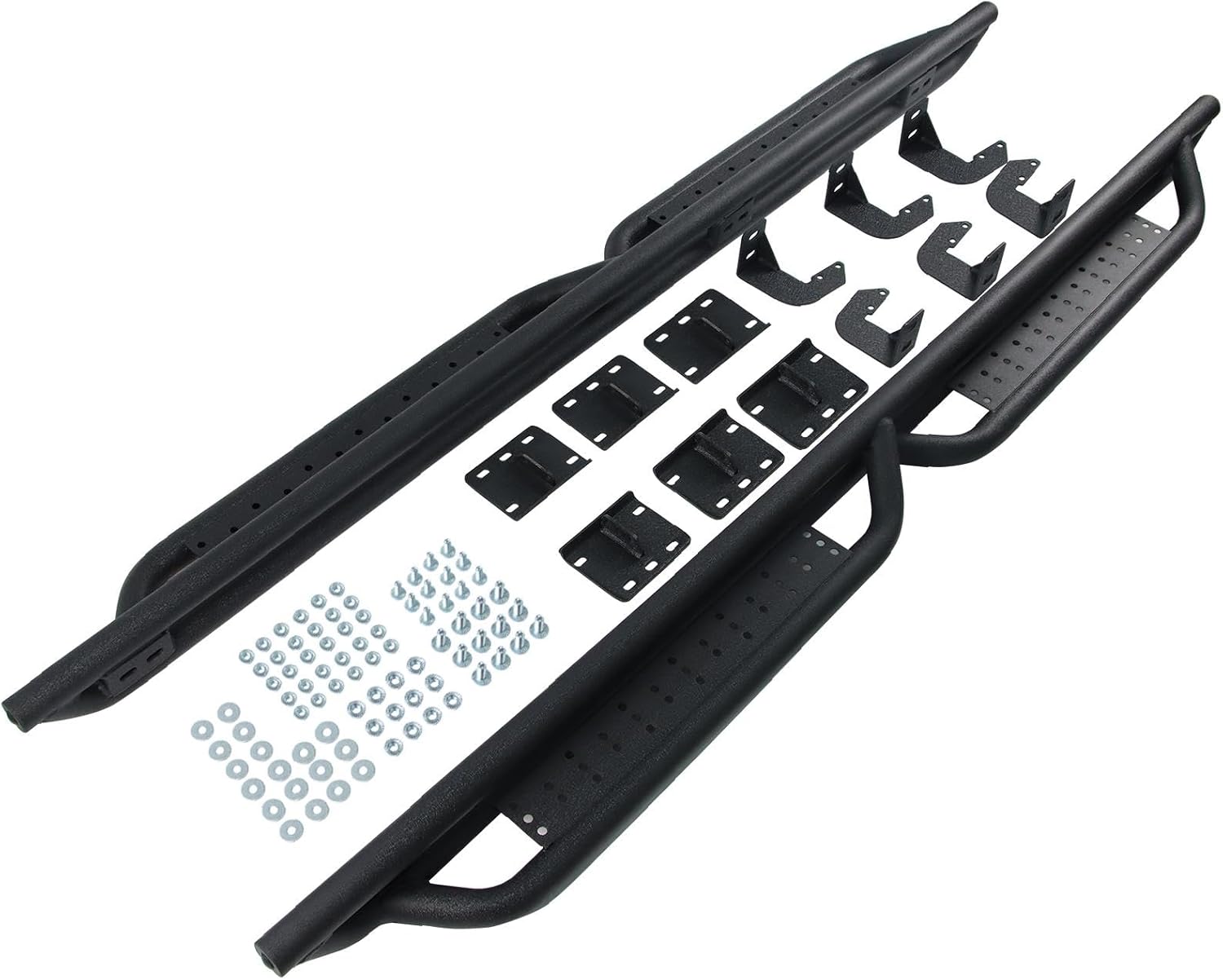 Running Boards & Side Steps Bars Compatible with 2019 2020 2021 2022 2023 2024 2025 Ram 1500 New Body Crew Cab A Pair Side Step Nerf Bars