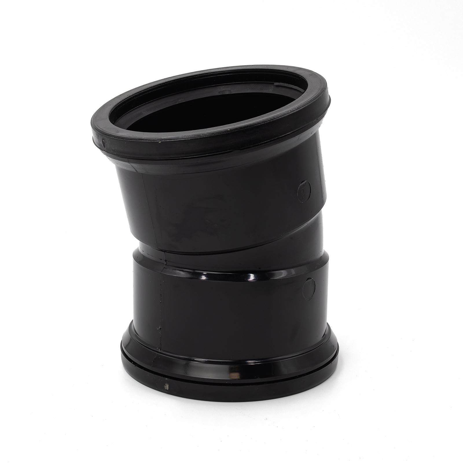 15° Bend (Double Socket), Black Kayflow 110mm Soil & Waste Pipe Fitting