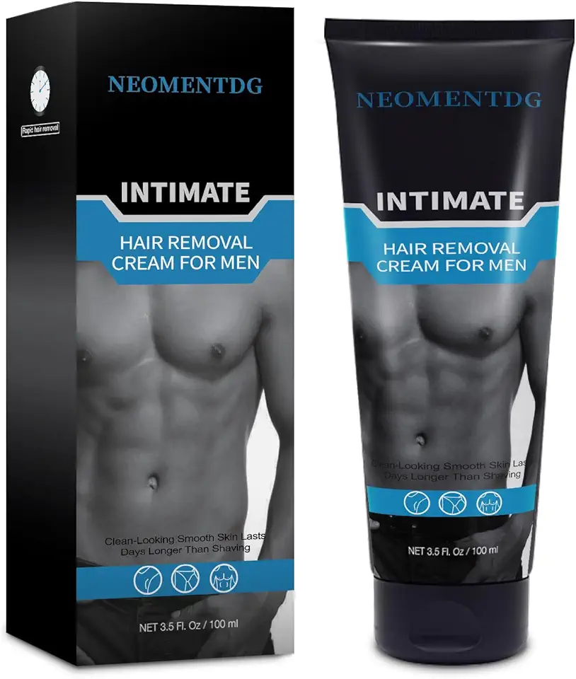 Painless, Flawless Depilatory for Intimate/Private Areas - Soothing Cream for Unwanted Male Hair, Suitable for All Skin Types