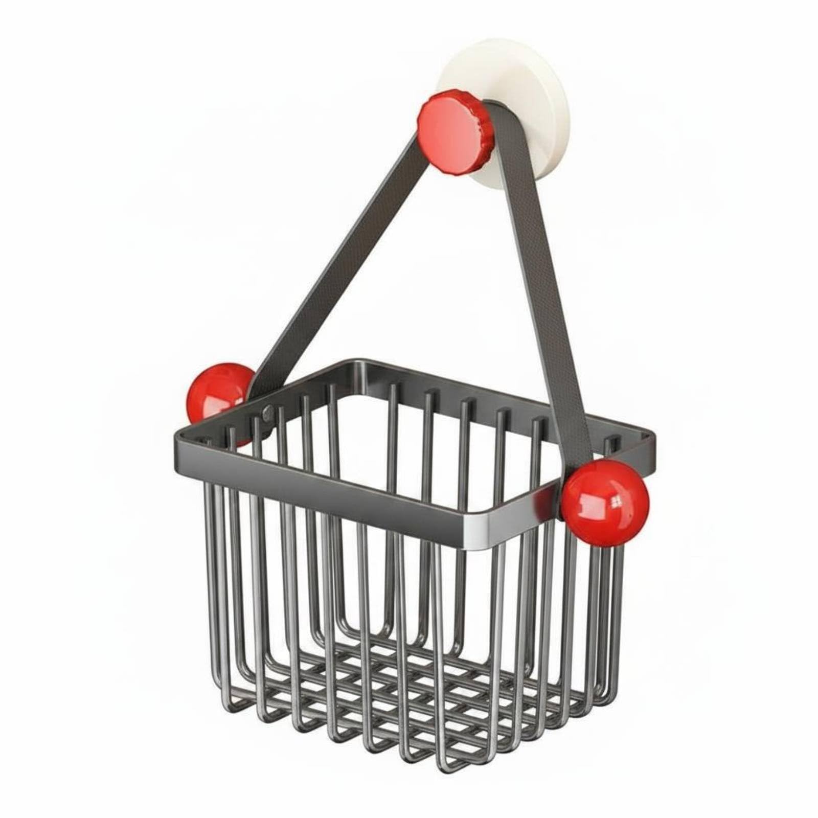 Multi-Purpose Kitchen Ginger Garlic Holder Wall Mounted Storage Basket Long-Lasting Drill-No-Drill Storage Basket Strong Load-Bearing for Dorm Room, Gray|Home & Garden-image-28
