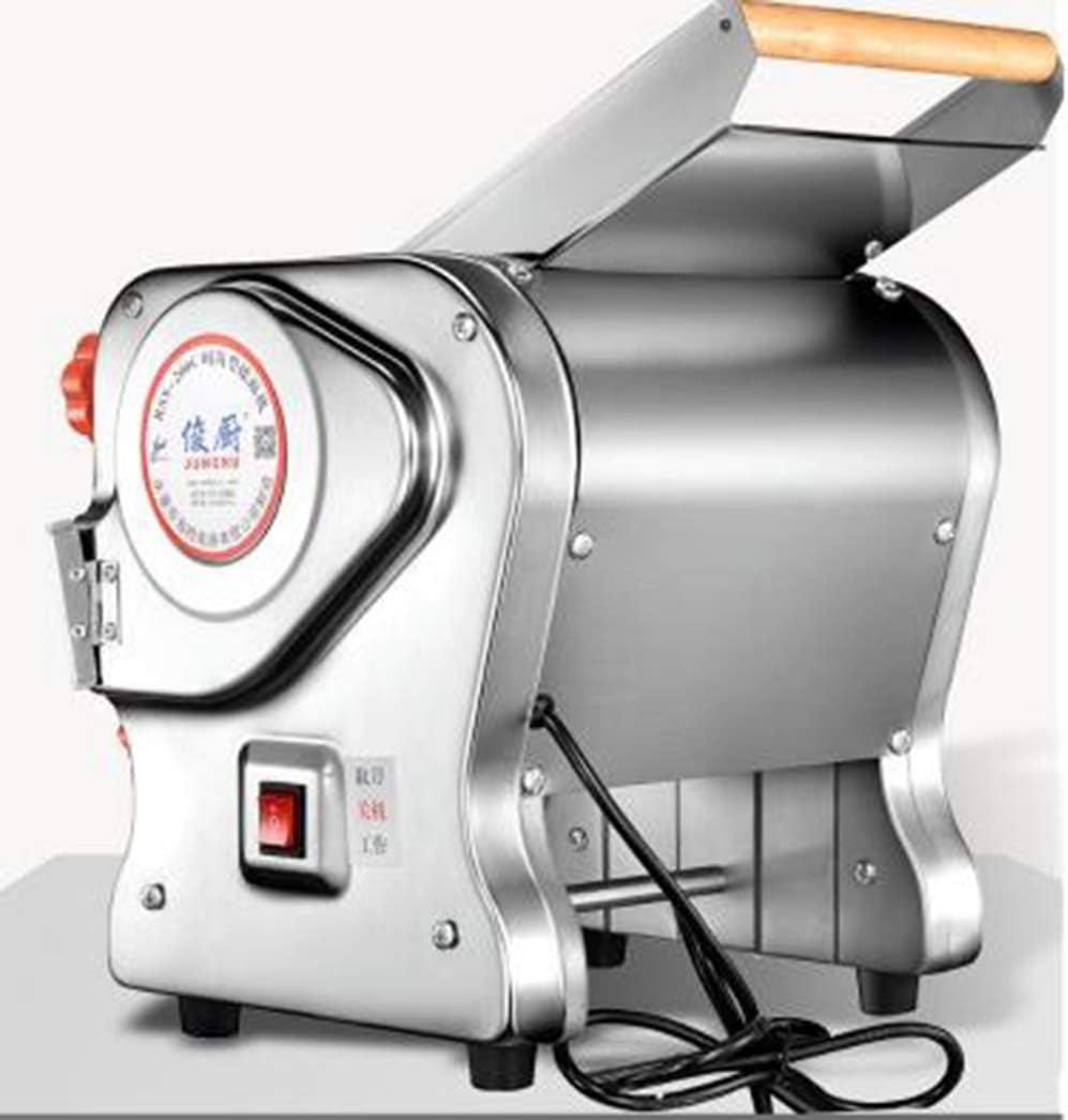 750W 110V Stainless Steel Commercial Electric Noodle Making Pasta Maker Dough Roller Noodle Cutting Machine (Noodle width 3mm / 9mm )