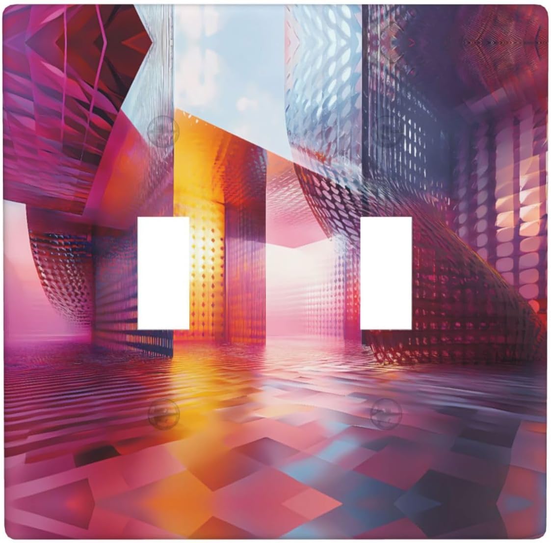 Quantum Cube Picture Decorative Wall Plate 4.5x4.5 Inches Durable and Stylish for Residential and Commercial Areas