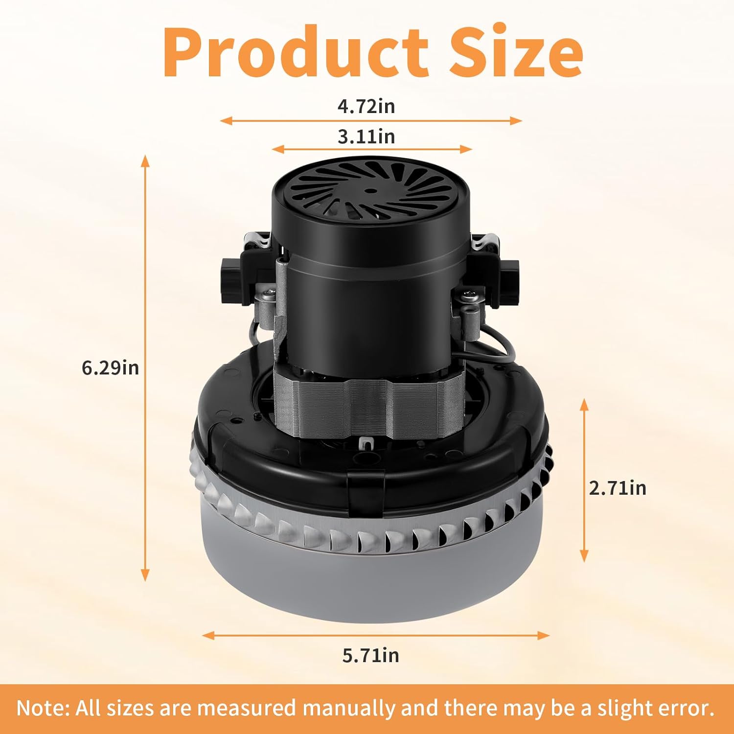 Upgraded 116336-01 116336-00 120V Vacuum Motor, 2 Stage Vacuum Cleaner Motor Replacement Vacuum Blower Motors 56207802, 44903A, 56207802, 380001, 296439,CAV26,14800