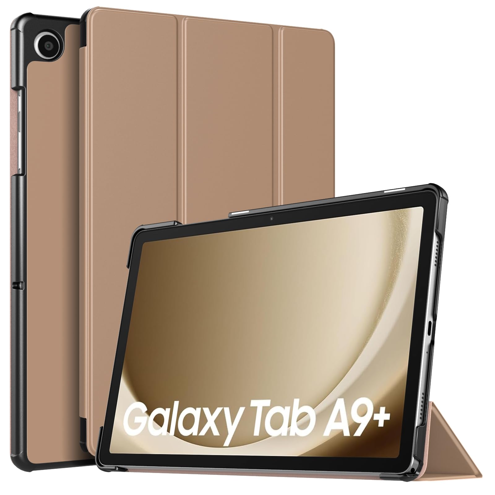 TiMOVO Case for Samsung Galaxy Tab A9+/A9 Plus 11 Inch 2023, Slim Lightweight Stand Hard Back Shell Protective Cover for Galaxy Tab A9+ Tablet SM-X210/X216/X218, Auto Wake/Sleep, Milk Coffee
