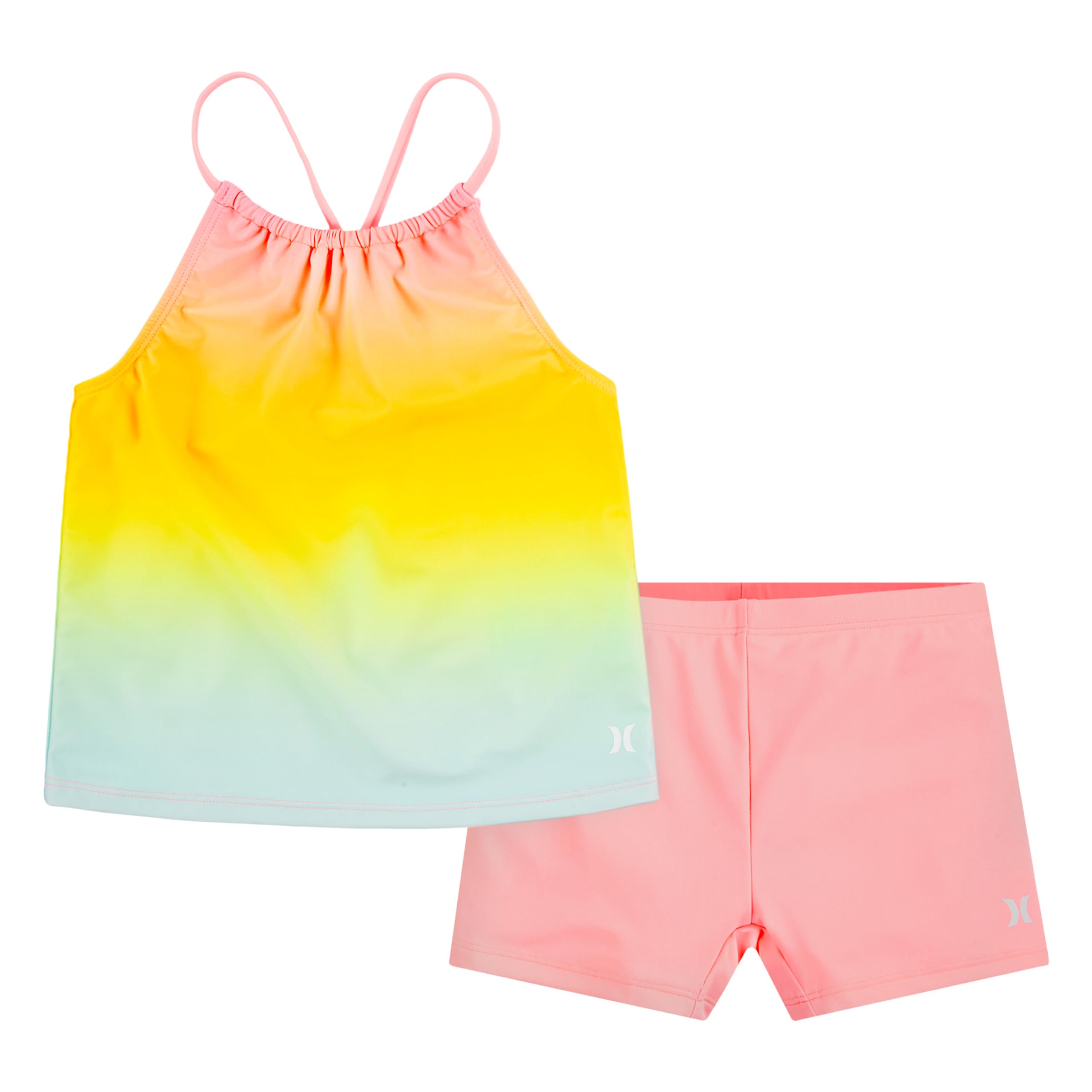 Hurley Girls' Boyshort Tankini 2-piece Swimsuit