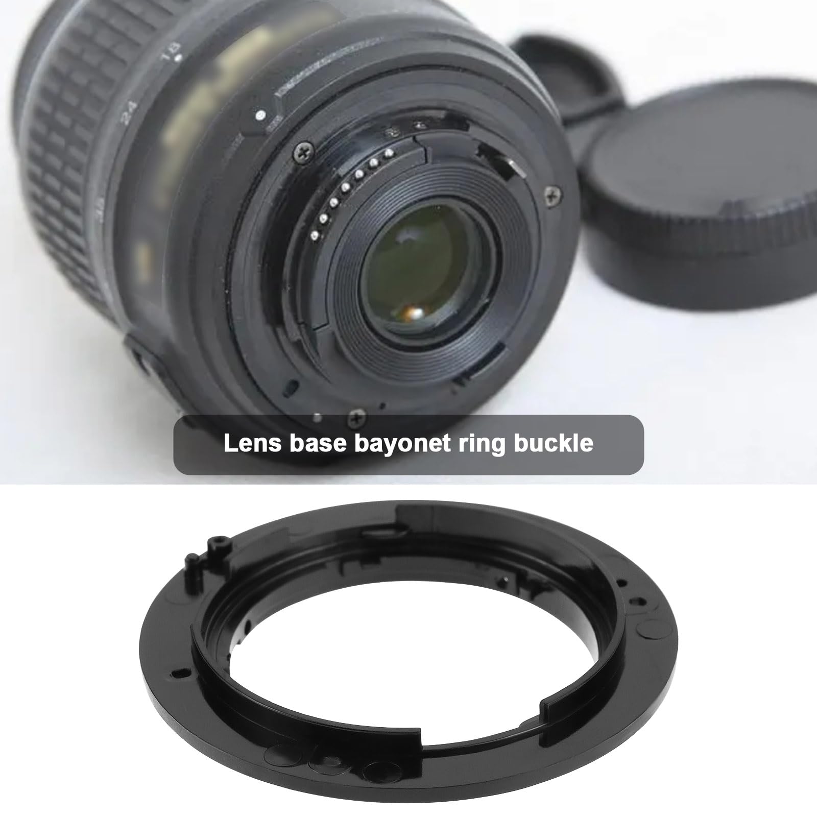 EMSea 4Pcs Replacement Bayonet Mount Compatible with Nikon 18-55 18-105 18-135 Outer Diameter 58.5mm Lens Bayonet Mount Ring Black - Image 2