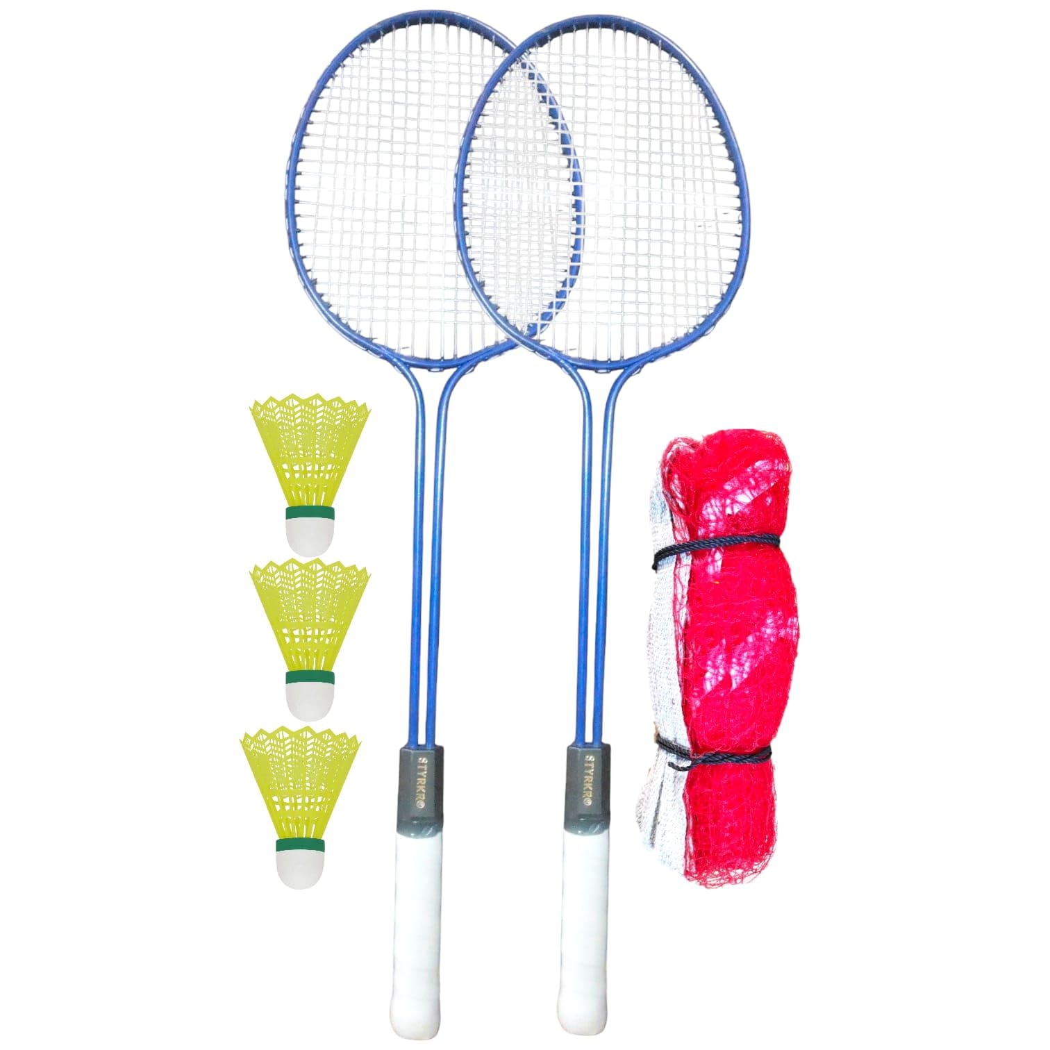 Badminton Racket Set of 2 with 3 Shuttlecocks & Net | Lightweight Durable Badminton Kit for Kids & Adults | Outdoor Indoor Game Set-image-22