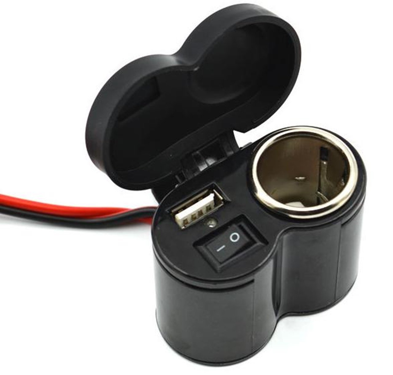 Amazon | バイク用 USB電源 スイッチ 付き シガーソケット 電源 防水