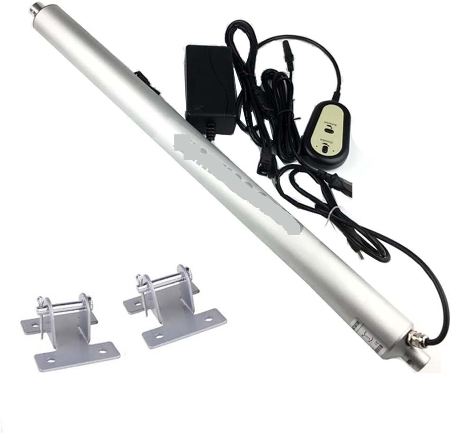 12V DC 25mm-1000mm Stroke Max Push 1500N Load Customized Electric Linear Actuator + Hand Controller + Mounting Brackets(75mm stroke,20mm s 600N)