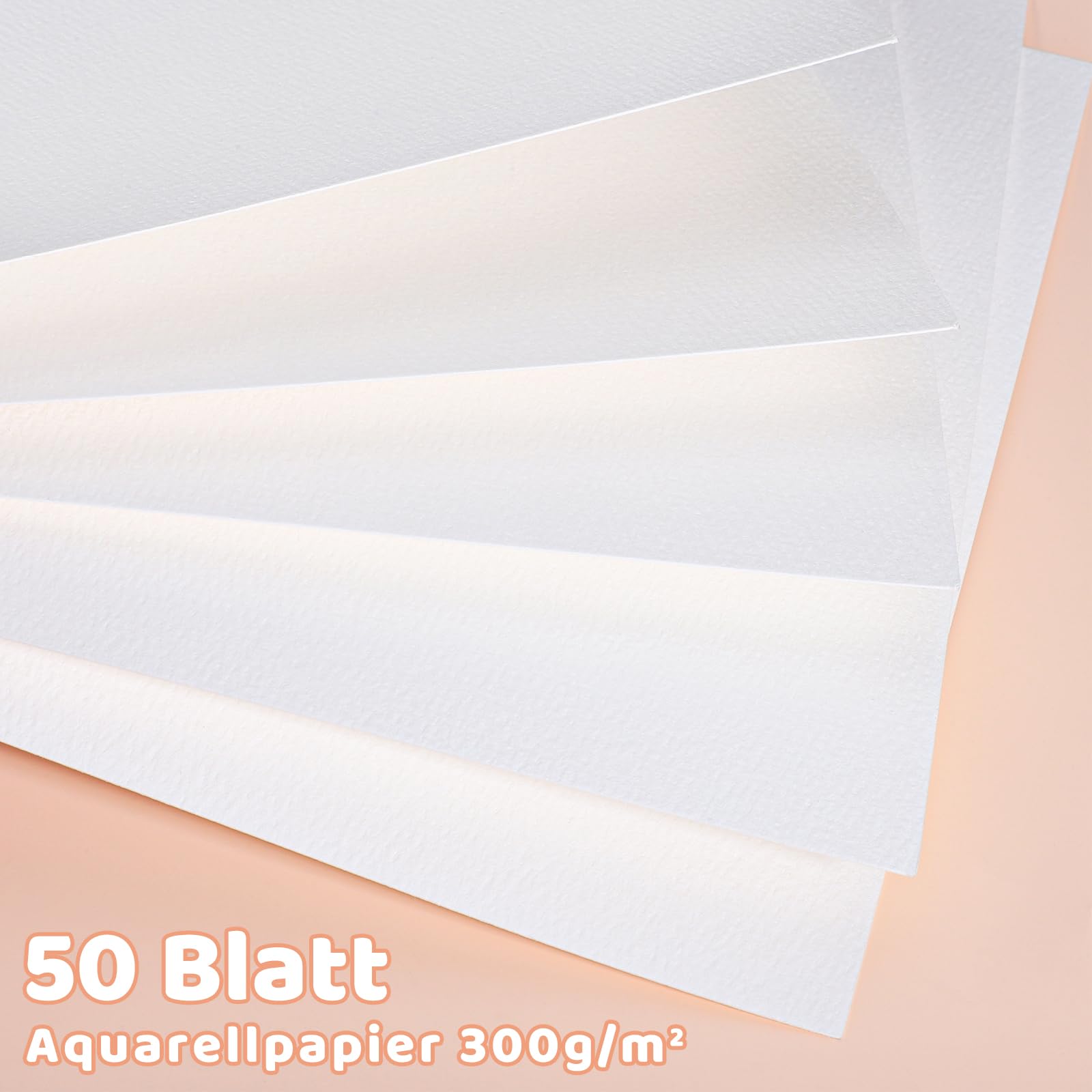 Bloc De Peinture A4 300 G/m² – 30 Feuilles De Papier Aquarelle, Aquarelle Papier Ideal Pour Aquarelles, Bloc De Papier Aquarelle Parfait Pour Debutants, Etudiants Et Artistes