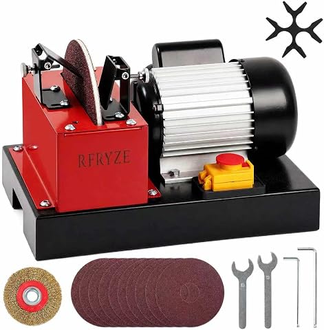 800W Lawn Mower Blade Sharpener, 1.09HP Bench Grinder wit...