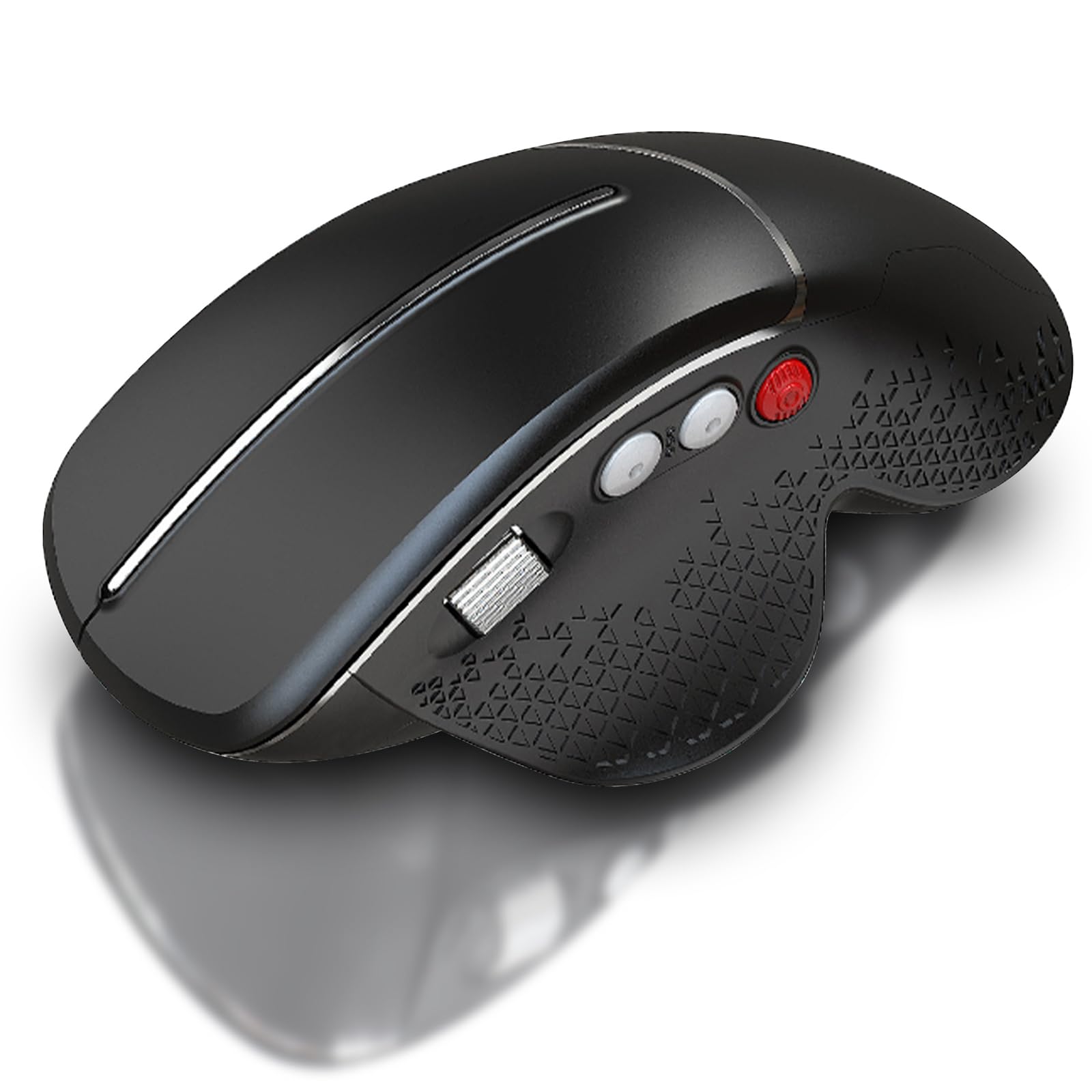 KUYHRF Wireless Ergonomic Vertical Mouse, 10M Range, 5 Buttons, 2.4G Optical, Wrist Pain Relief