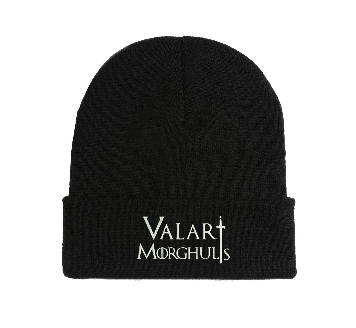 NothingtowearValar Morghulis Game of Thrones Embroidered Beanie Hat Winter Autumn Cap Black