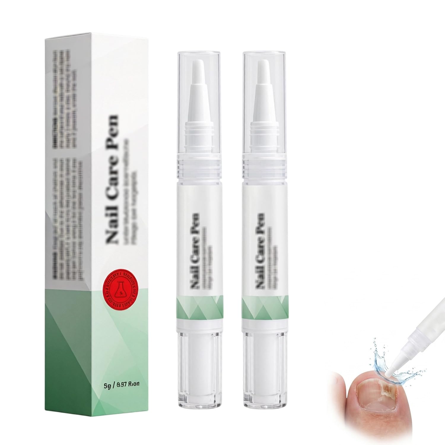 2 Pezzi Nail Care Pen per Micosi Unghie Piedi e Mani, Penna per Trattamento Unghie Danneggiate e Fragili, Soluzione per la Cura e Rigenerazione delle Unghie, 2 x 5g