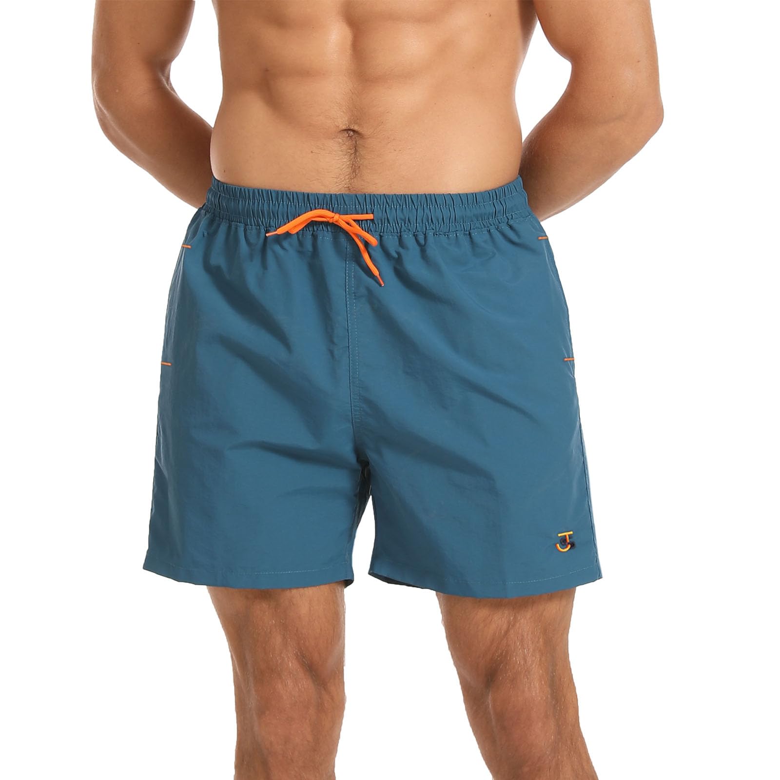 JustSun Costume Uomo Mare con Tasche Zip Surf Impermeabile Asciugatura Rapida con Fodera in Mesh
